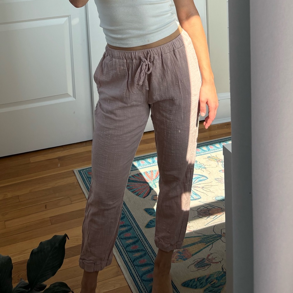 Pink parachute pants